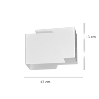 KINKIET LAMPA ŚCIENNA GÓRA DÓŁ BLOK KWADRAT EMIBIG FROST WHITE 940/1 BIAŁY