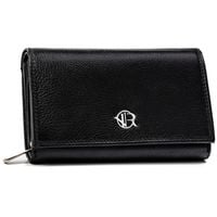 skórzany, pojemny portfel damski w czarnym kolorze wyposażony