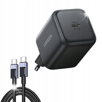 Ładowarka sieciowa UGREEN X524, 45W, USB-C GaN (czarna) + kabel 1m