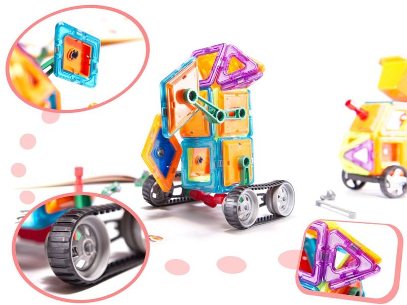 Klocki magnetyczne MAGICAL MAGNET 162SZT 7212A zdjęcie 13