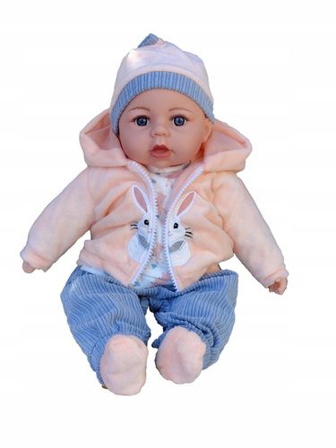 LALKA BOBAS w ubranku 45CM MÓWI I ŚPIEWA PO POLSKU + SMOCZEK+ butelka na Arena.pl