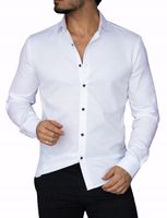 KOSZULA BAWELNIANA MĘSKA XXL BIALA ELEGANCKA WIZYTOWA DLUGI REKAW CASUAL