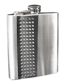 Elegancka Stalowa Piersiówka Gentelo 8 OZ W Czarnej Pudełku na Arena.pl