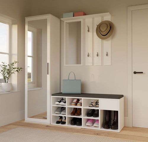 Szafka Na Obuwie Buty Otwarta TALLIN BIAŁY Do Przedpokoju na Arena.pl