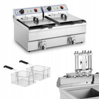Frytownica dwukomorowa Royal Catering RCSF-16DTH 16 l 6000 W