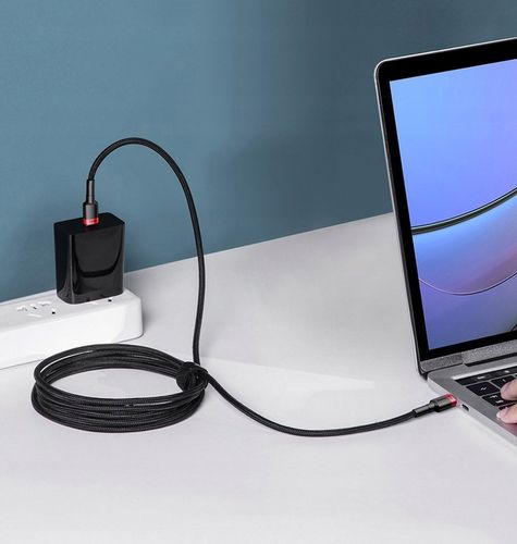 BASEUS KABEL USB-C TYP C 100W 5A PD QC SZYBKI MOCNY PRZEWÓD W OPLOCIE 2M na Arena.pl