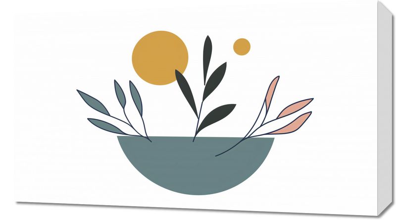 Obraz 70x40cm Miska Roślinności zdjęcie 1