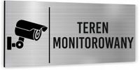Tabliczka informacyjna oznaczenie TEREN MONITOROWANY Piktogram Aluminium