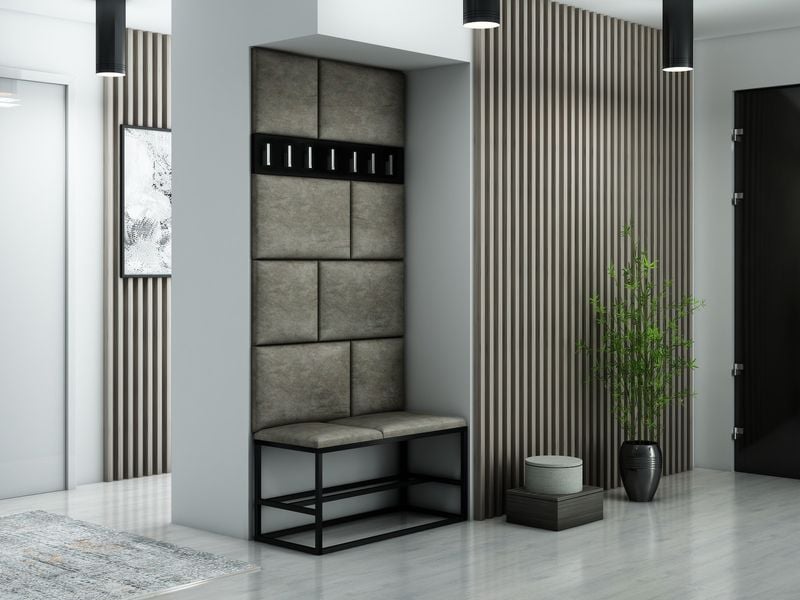 Panel ścienny tapicerowany Megan 37x50 cm szary zdjęcie 4