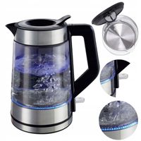 Czajnik elektryczny StarQ 1,7L SZKLANY 2200W PODŚWIETLENIE LED