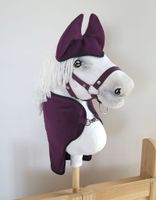 zestaw dla hobby horse a3: derka + nauszniki - śliwka