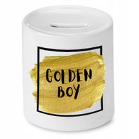 Skarbonka Dla Chłopaka Golden Boy Prezent Z Nadrukiem Ze Zdjęciem