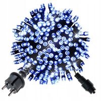 LAMPKI CHOINKOWE 1000 LED ZEWNĘTRZNE STAŁE FLASH NIEBIESKIE + FLASH