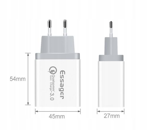Szybka ładowarka sieciowa zasilacz 3x USB 30W QC3 na Arena.pl