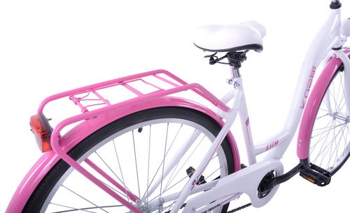 Rower miejski 28 damski Kozbike biało-różowy standard na Arena.pl