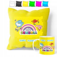 ZESTAW: KUBEK + POSZEWKA - GUMBALL - PREZENT WIELE WZORÓW + IMIĘ