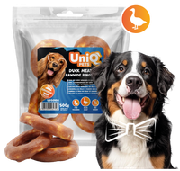 Przysmaki Donut dla psa ze skóry wołowej z kaczką 500g