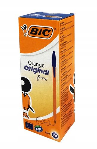 DŁUGOPIS BIUROWY BIC ORANGE NIEBIESKI 20szt PACZKA na Arena.pl