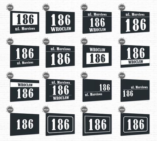 Tabliczka ADRESOWA Z TWOIM ADRESEM STRZAŁKA NUMER na Arena.pl