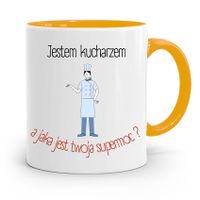 Kubek Żółty Dla Kucharza Kucharki Twoja Supermoc? Z Nadrukiem Ze Zdjęciem