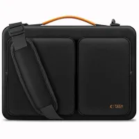 torba tech-protect defender bag na laptopa 15-16 - czarno-pomarańczowa