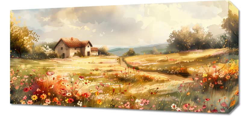 Obraz 60x30cm Sielski Domek zdjęcie 1