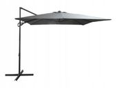 DUŻY ROZKŁADANY REGULOWANY PARASOL OGRODOWY 250x250cm SEATTLE CIEMNY SZARY