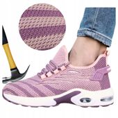 Buty robocze Półbuty Damskie siatkowe Oddychające Bardzo Lekkie z Noskiem