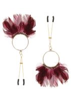 tweezers with feathers gold