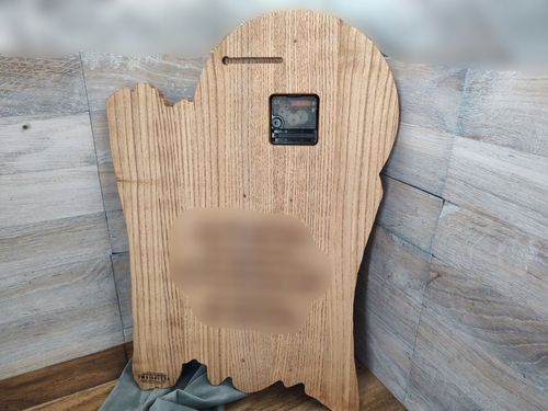 Zegar ścienny drewno z sową na tle księżyca motyw myśliwski 50cm na prezent na Arena.pl