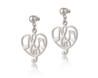 kolczyki nutki w sercu z kolekcji vintage aria martelle (p24/nut/02ag)