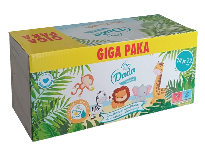 Chusteczki nawilżane Dada Everyday 14x72=1008szt. zdjęcie 1