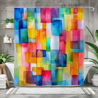 Zasłona prysznicowa tekstylna floraweg folded 180 x 200 cm