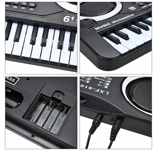 Keyboard pianino elektr. + mikrofon PI4 61 klawiszy na Arena.pl