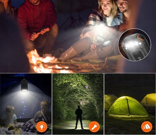 POWERBANK ŁADOWARKA SOLARNY 20000mAh 5xUSB LATARKA KARABIŃCZYK QI Acelufly na Arena.pl