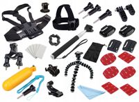 ZESTAW 40 el. DO GOPRO 7, 6, 5, 4, 3+, 3, SESSION - AKCESORIA, UCHWYTY