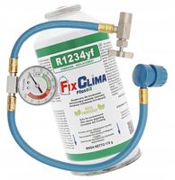 GAZ DO NABICIA KLIMATYZACJI CZYNNIK R1234YF 170g + WĄŻ Z MANOMETREM
