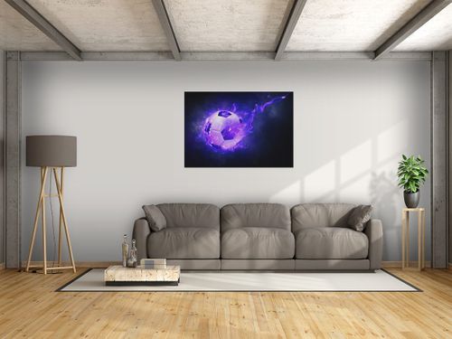 Obraz Płonąca piłka 100x70 PŁÓTNO na Arena.pl