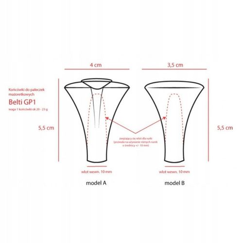 Para główek do pałki mażoretkowej BELTI GP1 białe na Arena.pl