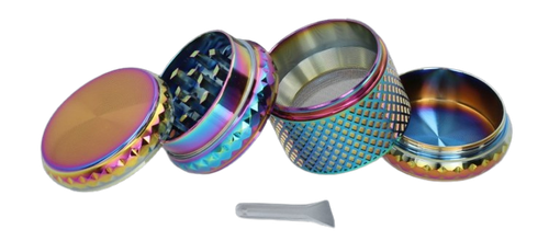 Crusher Grinder Młynek do Tytoniu Suszu Ziół CBD 4-częściowy Wielokolorowy na Arena.pl