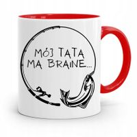 Kubek Czerwony Dla Taty Ojca Mój Tata Ma Branie Z Nadrukiem Ze Zdjęciem