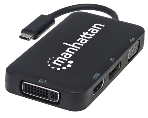 Adapter Manhattan AV USB-C na HDMI/DP/DVI/VGA 4K60Hz 152600 na Arena.pl