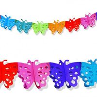 Girlanda bibułowa kolorowe motylki, 3,6 m
