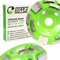 SEGMENTOWA TARCZA GARNKOWA DO SZLIFOWANIA BETONU 125 mm x 22,2 mm DOUBLE RO