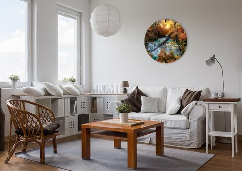 Zegar Ścienny - Wodospad Kaskada - 60X60 Cm - C3Ar60X60-3995 na Arena.pl