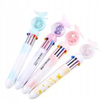 DŁUGOPIS dla dzieci ZESTAW z Brokatem 10w1 kolorów 4 sztuki