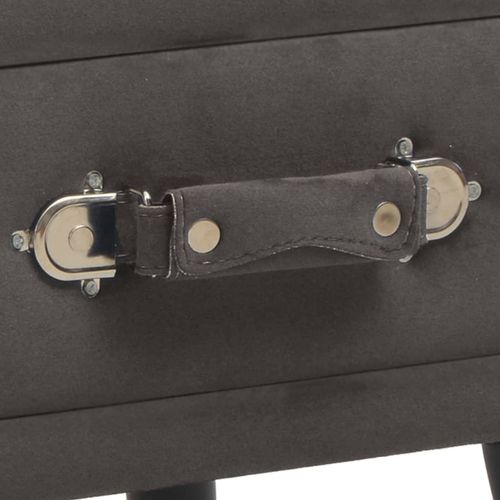 Szafka nocna, szara, 40x35x40 cm, aksamitna na Arena.pl