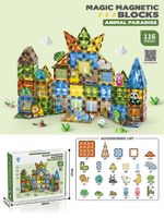 DO KREATYWNEJ ZABAWY ZESTAW MAGNETYCZNYCH KLOCKÓW