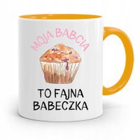 Kubek Żółty Dzień Babci To Fajna Babeczka Z Nadrukiem Ze Zdjęciem