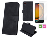 Etui z klapką do SAMSUNG GALAXY XCOVER 7 skórzane zamykane + szkło ochronne